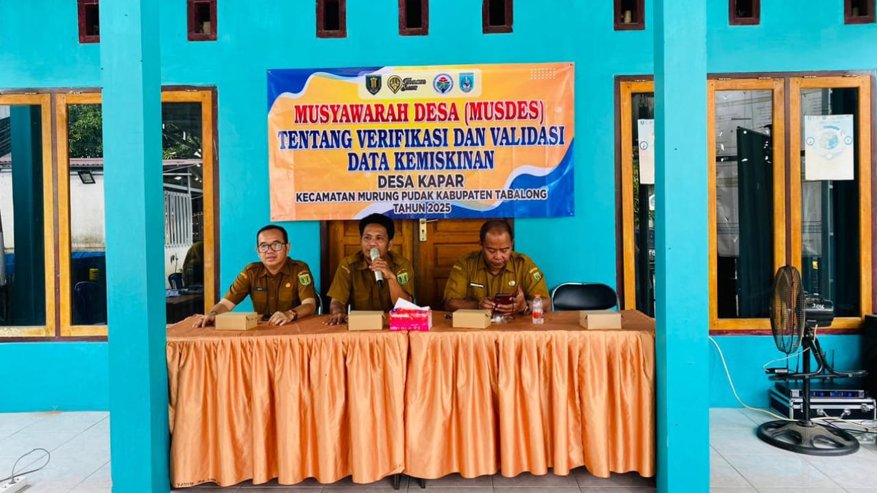 Pemerintah Desa Kapar Gelar Musyawarah Desa Verifikasi Data Kemiskinan 2025 sebagai Upaya Pengentasan Kemiskinan