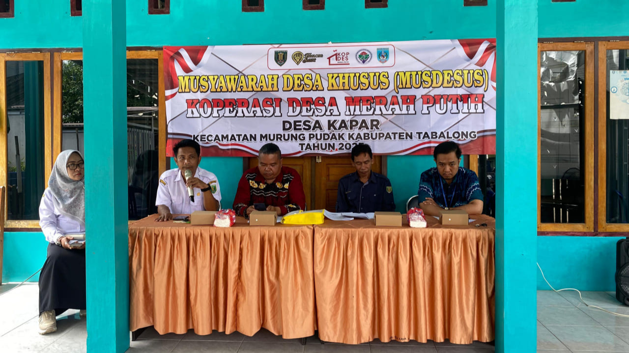 Musyawarah Desa Khusus Koperasi Desa Merah Putih Kapar Bersama Jajaran Pengurus Kopdes
