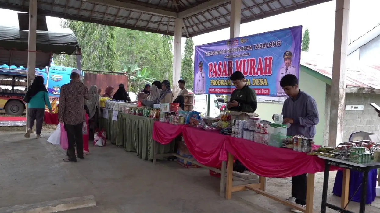 Pasar Murah Warnai Bunga Desa di Kasiau Raya, Sembako Dijual di Bawah Harga Pasar